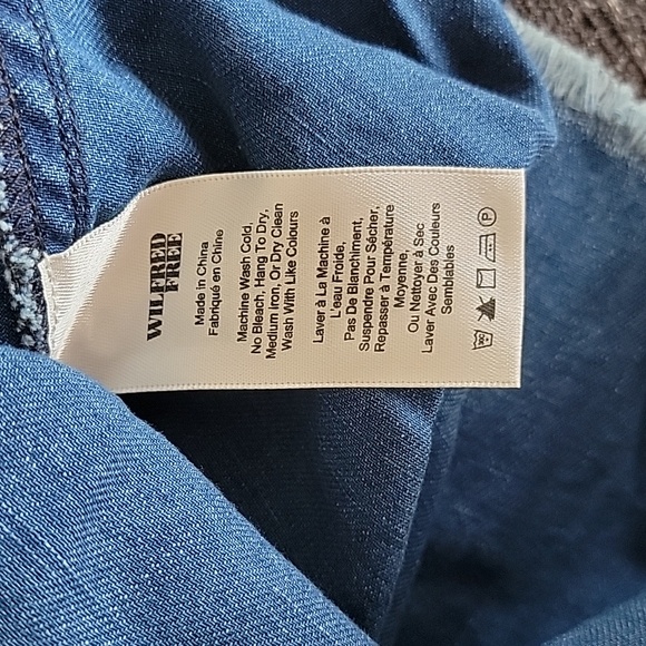 Wilfred Free Estella Denim Top - Medium Indigo - L - Picture 9 of 13